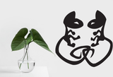 Black White Cat Style 18 Vinyl Wall Car Window Decal - Fusion Decals