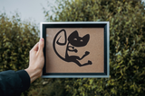 Black White Cat Style 19 Vinyl Wall Car Window Decal - Fusion Decals