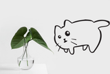 Black White Cat Style 27 Vinyl Wall Car Window Decal - Fusion Decals