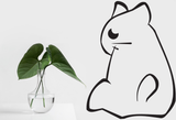 Black White Cat Style 38 Vinyl Wall Car Window Decal - Fusion Decals