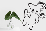 Black White Cat Style 40 Vinyl Wall Car Window Decal - Fusion Decals