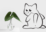 Black White Cat Style 43 Vinyl Wall Car Window Decal - Fusion Decals