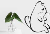 Black White Cat Style 46 Vinyl Wall Car Window Decal - Fusion Decals