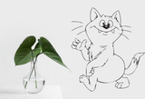 Cartoon Style Cat 26 Vinyl Wall Car Window Decal - Fusion Decals