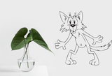 Cartoon Style Cat 30 Vinyl Wall Car Window Decal - Fusion Decals