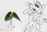 Cartoon Style Cat 32 Vinyl Wall Car Window Decal - Fusion Decals
