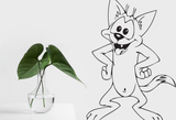 Cartoon Style Cat 33 Vinyl Wall Car Window Decal - Fusion Decals