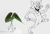 Cartoon Style Cat 40 Vinyl Wall Car Window Decal - Fusion Decals
