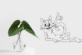 Cartoon Style Cat 41 Vinyl Wall Car Window Decal - Fusion Decals