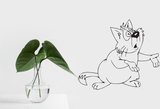 Cartoon Style Cat 42 Vinyl Wall Car Window Decal - Fusion Decals