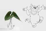Cartoon Style Cat 43 Vinyl Wall Car Window Decal - Fusion Decals