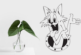Cartoon Style Cat 45 Vinyl Wall Car Window Decal - Fusion Decals