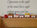 gnorance is the night
of the mind, but a night
without moon and star.  Vinyl Wall Car Window Decal - Fusion Decals