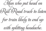 ad track to listen
for train likely to end up
with splitting headache. Vinyl Wall Car Window Decal - Fusion Decals