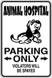 Animal Hospital Violators will be sprayed Sign Vinyl Wall Decal - Fusion Decals