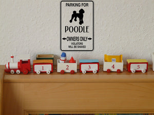 Parking for Poodle Owners Only Sign Vinyl Wall Decal - Fusion Decals