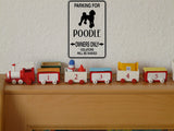 Parking for Poodle Owners Only Sign Vinyl Wall Decal - Fusion Decals