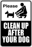 Please clean up after your dog Sign Vinyl Wall Decal - Fusion Decals