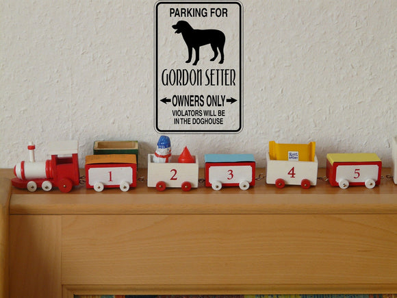 Parking for Gordon Setier Owners Only Sign Vinyl Wall Decal - Fusion Decals
