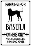 Parking for Basenji Owners Only Sign Vinyl Wall Decal - Fusion Decals