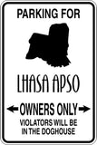 Parking for Lhasa Apso Owners Only Sign Vinyl Wall Decal - Fusion Decals