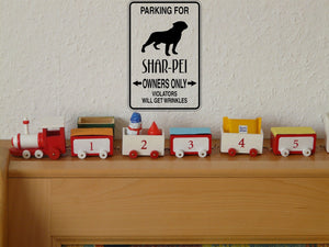 Parking for Shar-Pei Owners Only Sign Vinyl Wall Decal - Fusion Decals