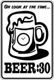 Oh look at the time Beer : 30 Sign Vinyl Wall Decal - Fusion Decals