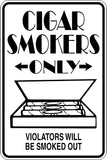 Cigar Smokers Only Sign Vinyl Wall Decal - Fusion Decals