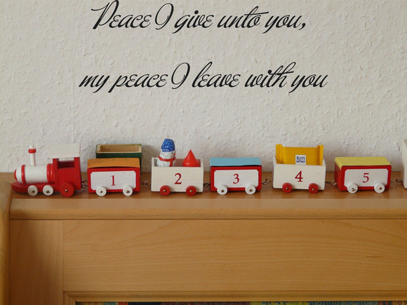 Peace I give unto you, my peace I leave with you Style 07 Vinyl Wall Car Window Decal - Fusion Decals