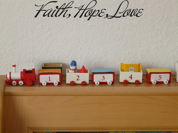 Faith, Hope, Love Style 07 Vinyl Wall Car Window Decal - Fusion Decals