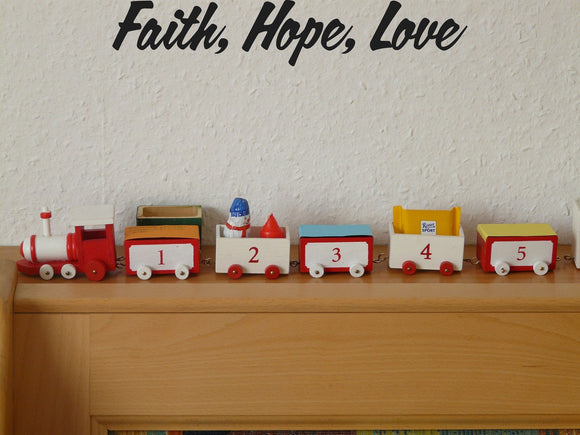 Faith, Hope, Love Style 12 Vinyl Wall Car Window Decal - Fusion Decals