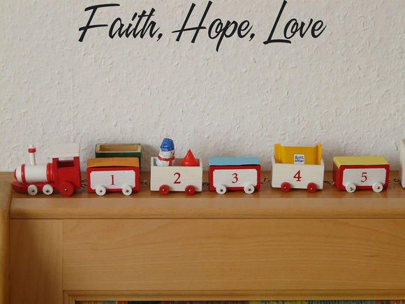 Faith, Hope, Love Style 16 Vinyl Wall Car Window Decal - Fusion Decals