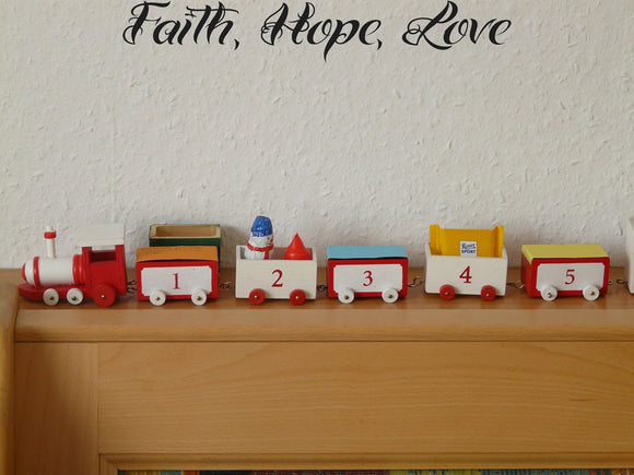 Faith, Hope, Love Style 24 Vinyl Wall Car Window Decal - Fusion Decals