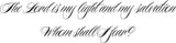 The Lord is my light and my salvation Whom shall I fear? Style 03 Vinyl Wall Car Window Decal - Fusion Decals