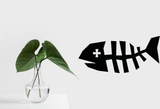 HALLOWEEN FISH SKELETON 01 Vinyl Wall Car Window Decal - Fusion Decals