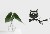 HALLOWEEN OWL ON TREE BRANCH 01 Vinyl Wall Car Window Decal - Fusion Decals