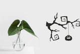 HALLOWEEN PUMPKIN ON TREE BRANCH 01 Vinyl Wall Car Window Decal - Fusion Decals