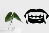 HALLOWEEN SILHOUETTES VAMPIRE FANGS 01 Vinyl Wall Car Window Decal - Fusion Decals