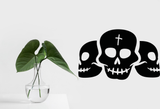  HALLOWEEN SKULL TRIO 01 Vinyl Wall Car Window Decal - Fusion Decals