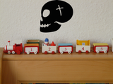  HALLOWEEN SKULLCROSS 01 Vinyl Wall Car Window Decal - Fusion Decals