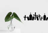  HALLOWEEN SPOOKY CEMETERY 01 Vinyl Wall Car Window Decal - Fusion Decals