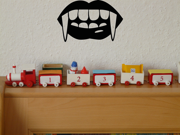  HALLOWEEN VAMPIRE FANGS 01 Vinyl Wall Car Window Decal - Fusion Decals