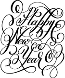 Happy New Year Vinyl Wall Car Window Decal - Fusion Decals