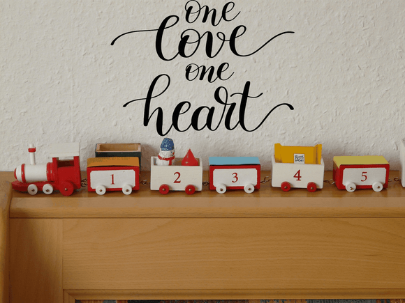 One love one heart Vinyl Wall Car Window Decal - Fusion Decals