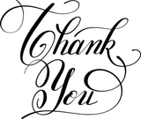 Thank You Vinyl Wall Car Window Decal - Fusion Decals