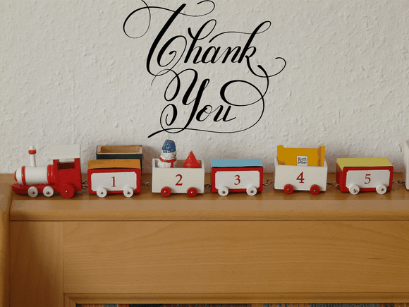 Thank You Vinyl Wall Car Window Decal - Fusion Decals