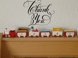 Thank You Vinyl Wall Car Window Decal - Fusion Decals