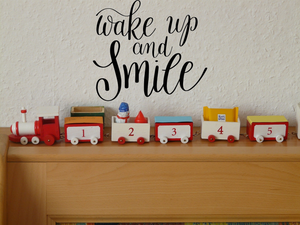 Wake up and Smile Vinyl Wall Car Window Decal - Fusion Decals