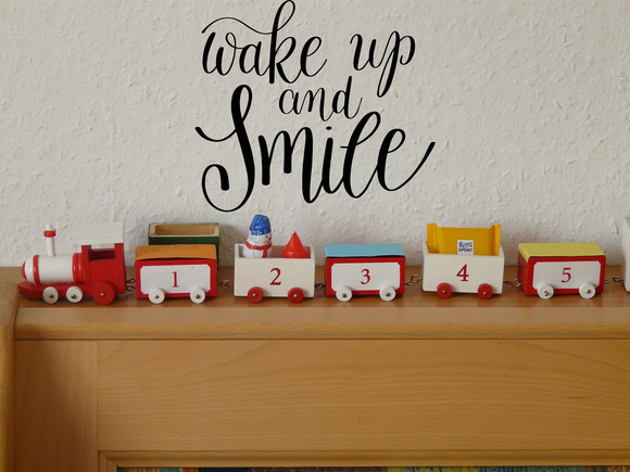 Wake up and Smile Vinyl Wall Car Window Decal - Fusion Decals