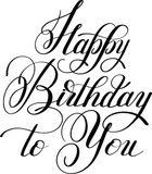 Happy Birthday to You Vinyl Wall Car Window Decal - Fusion Decals